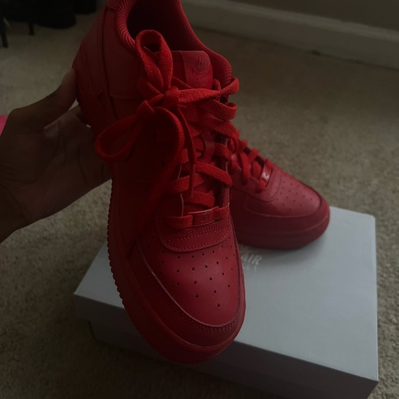 Red air forces only worn a couple times no creases like new